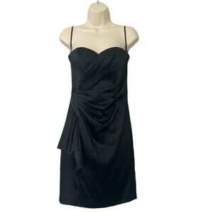 White‎ House Black Market Strapless Black Cocktail Dress Size 2
